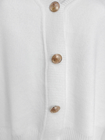 Кардиган 648 однотонный на пуговицах с V-образным вырезом