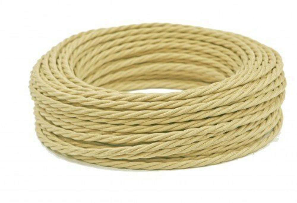 Ретро провод витой Слоновая кость Interior Wire Twist ПВР-СЛК / 2х0,75