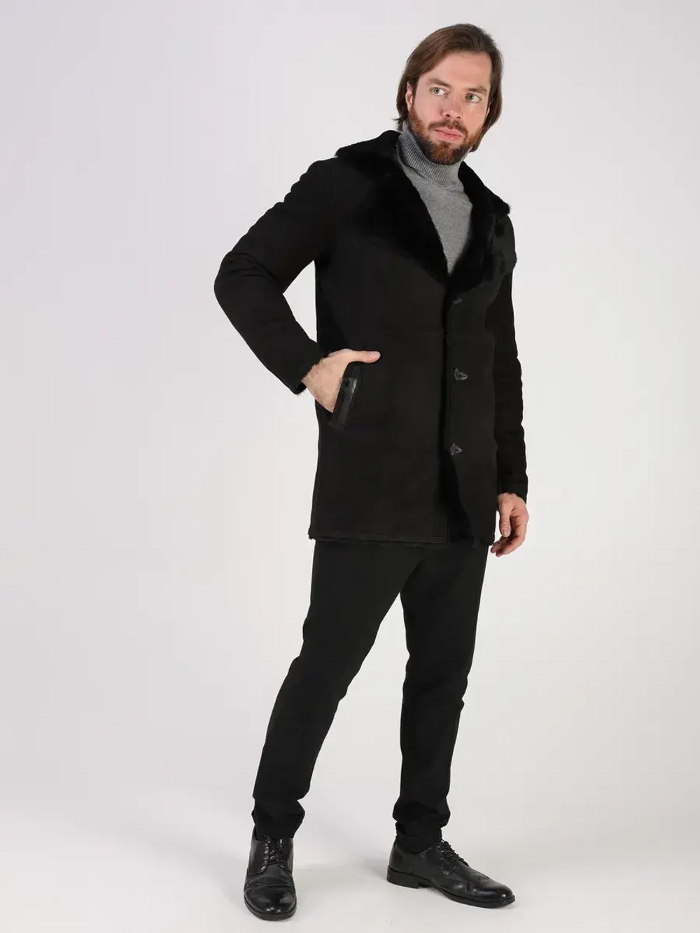 Дубленка зимняя натуральная куртка - пальто