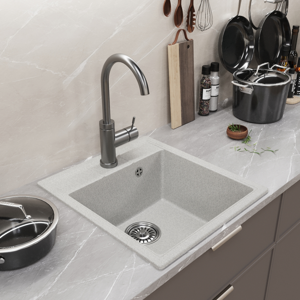 Мойка MIXLINE ML-GM28 450*500*190мм (Серая) 8334