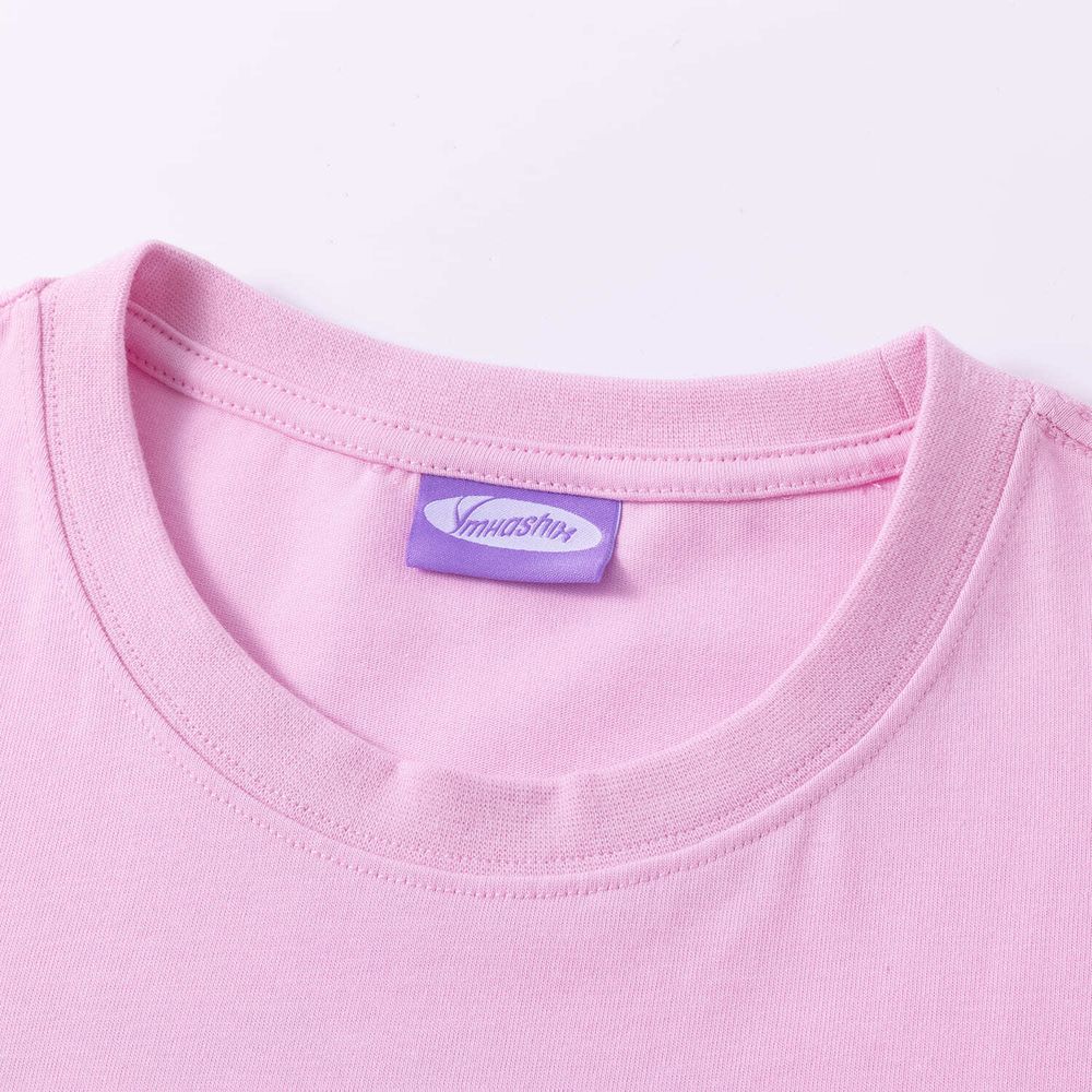 Футболка Ymkashix Logo Face розовая