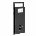 Инсталляция для унитаза WasserKraft Salm 27TLT.010.ME.BL.WH01 черная панель/кнопка белая глянцевая