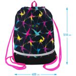 Мешок для обуви 1 отделение Berlingo "Neon fashion", 510*400мм, расшир. дно, светоотражающая лента, карман на молнии