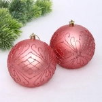 Новогодние шары 10 см (набор 2 шт) «Загадочная мечта», розовое золото