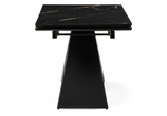 Стол стеклянный Woodville Торвальд 140(200)х80х77 обсидиан, черный