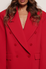 Жакет двубортный красный