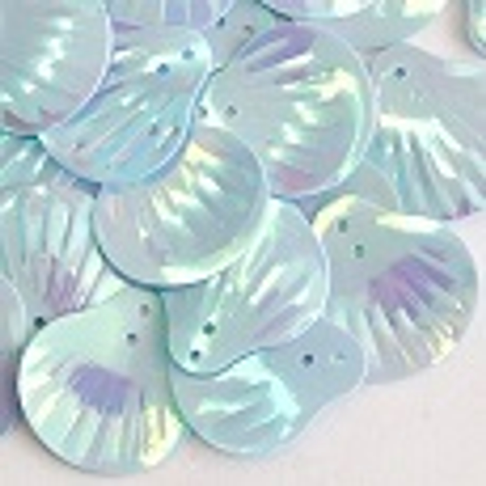 Пайетки фигурные голографические (ракушки)-10гр-Colibry