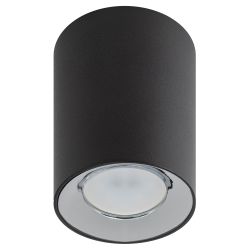 Светильник настенно-потолочный спот ЭРА OL1 GU10 BK/CH под лампу MR16/GU10 черный/хром IP20 | Без бренда