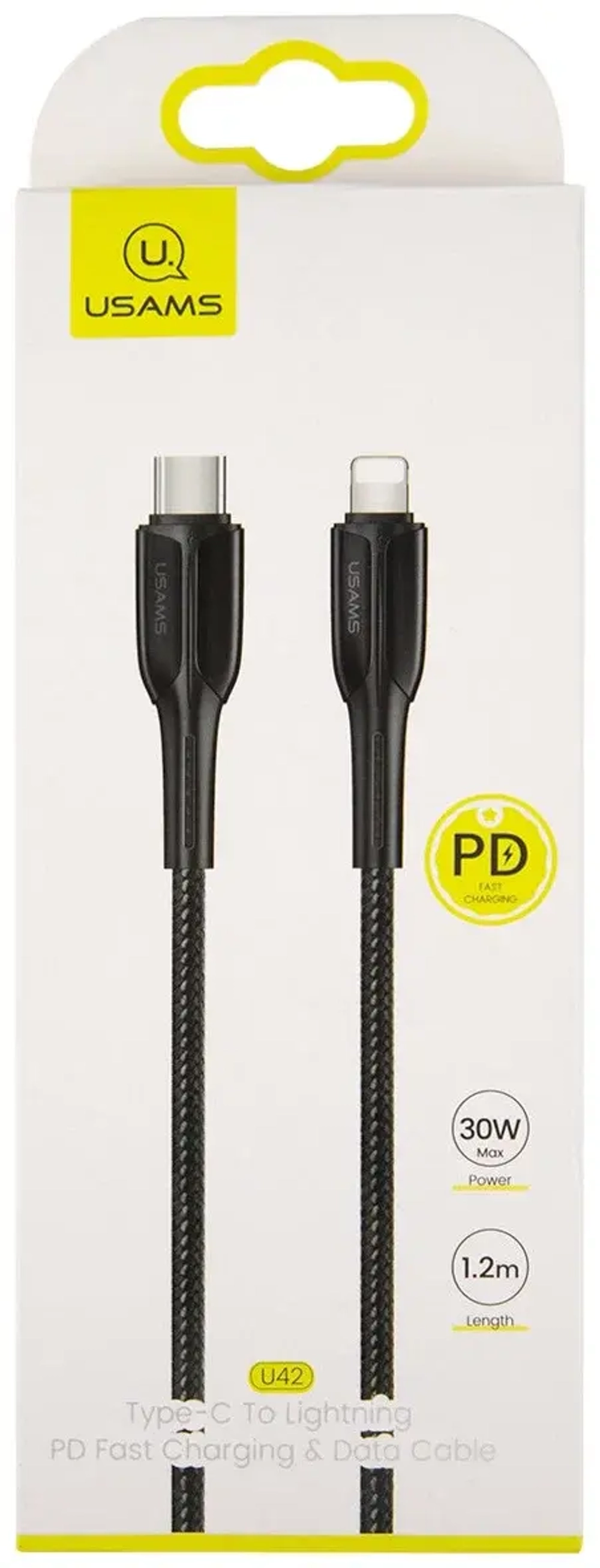 Кабель для Apple USB-C - Lightning Usams Zync Alloy SJ401 PD 1.2 м (в ассорт.)