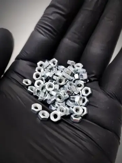 Гайка М3 шестигранная, стальная (оцинкованная) DIN934 - 50 штук (размер под ключ 5,5мм)