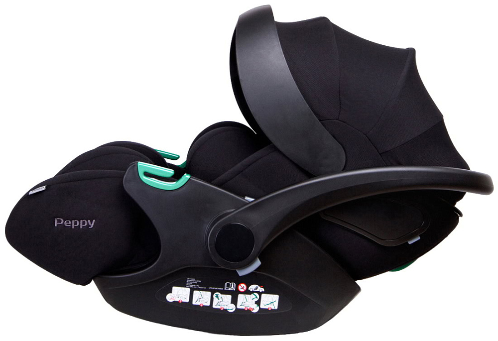 Детская коляска Peppy Monaco Thermo 3 в 1 с автокреслом Verona Black Mocco