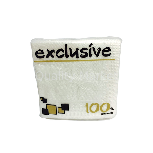 Салфетка бумажная 70л Эксклюзив (белая) 20уп