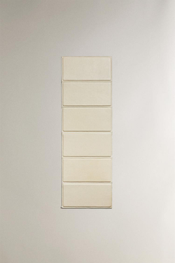 ZARA HOME СКЛАДНОЙ КОЖАНЫЙ КОВРИК ДЛЯ ЙОГИ, ЭКРЮ