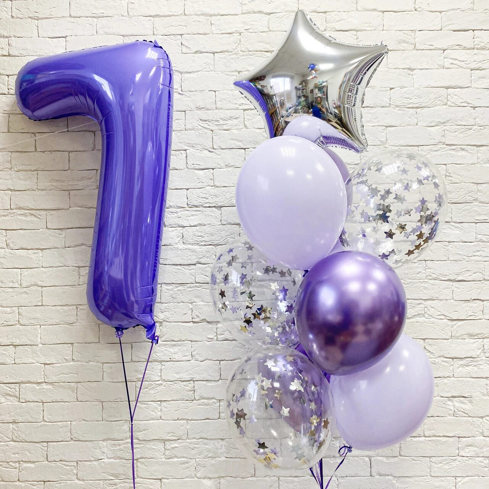 Композиция из воздушных шаров "Сирень №2"