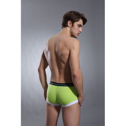 Мужские трусы боксеры салатовые с вырезами Superbody Lime Hip Boxer
