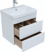 Тумба с раковиной Aquanet София 288905 60 белый глянец