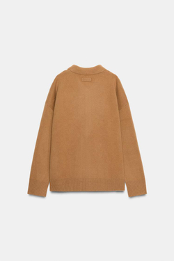 ZARА КАРДИГАН ОВЕРСАЙЗ , РЫЖЕВАТО-КОРИЧНЕВЫЙ