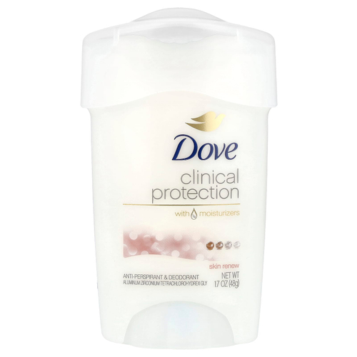 Dove, Clinical Protection, дезодорант-антиперспирант, «Обновление кожи», 48 г (1,7 унции)