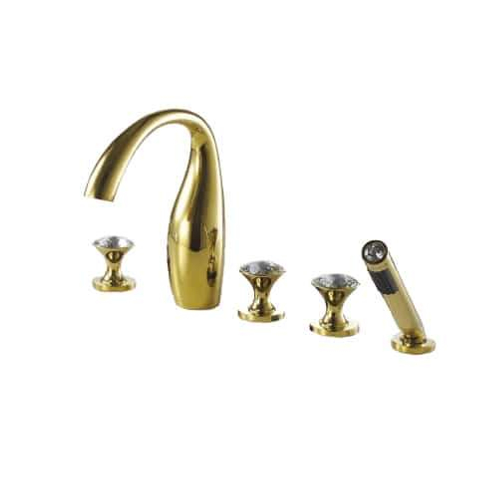 F54287G BRAVAT POLAR CRYSTAL Swarovski Смеситель для ванны, золото
