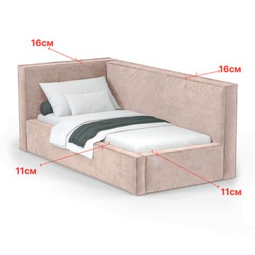 Кровать Bever ЛЕВАЯ 90 с  подъемным механизмом Nebby 232