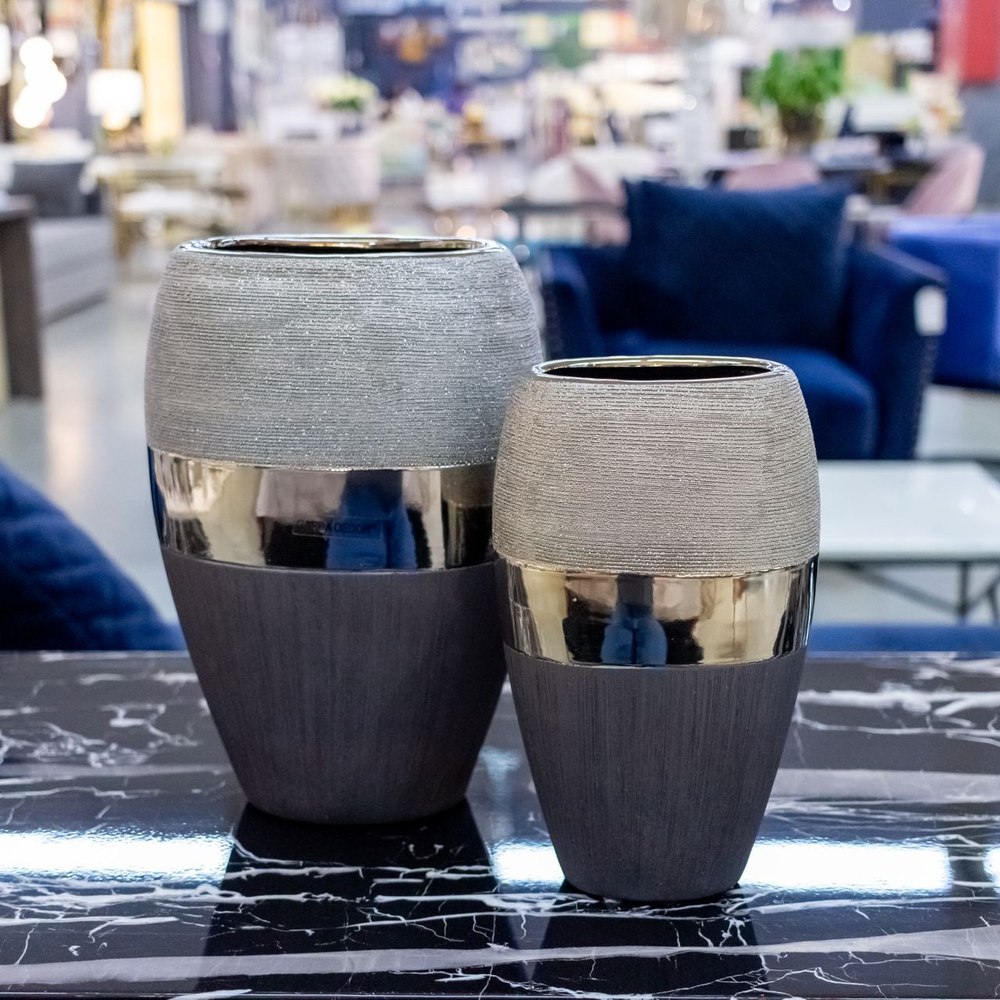 Ваза Garda Decor 18H2373M-2, настольная, керамика, высота 24см