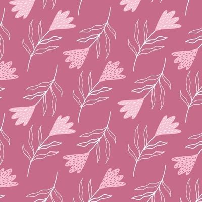 Нежные цветочки на пурпурном фоне