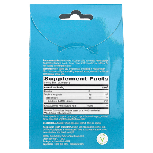 Nature's Way, Леденцы Calm Drops, малина, 24 пастилки