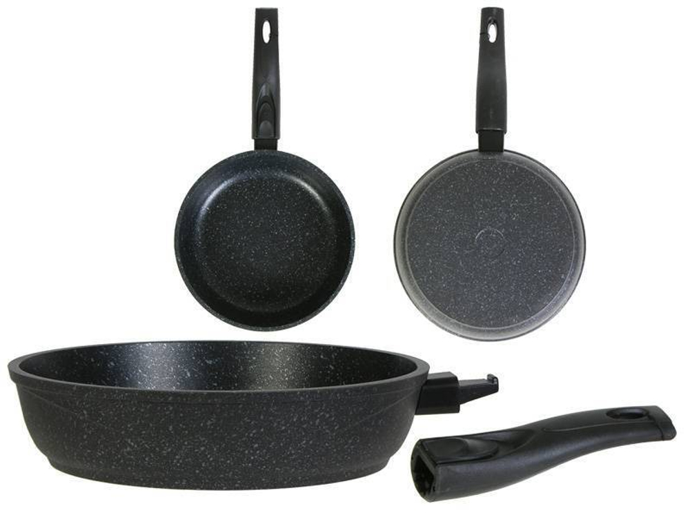 Сковорода 24см Гранит star со съемной ручкой