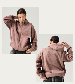 Худи Nothomme Blue Men’s Outdoor Color-Block Fleece Zip-Up Hoodie