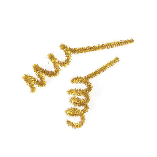 Проволока для творчества синельная ОСТРОВ СОКРОВИЩ блестящая 30 шт. 30 см золотая (661541)