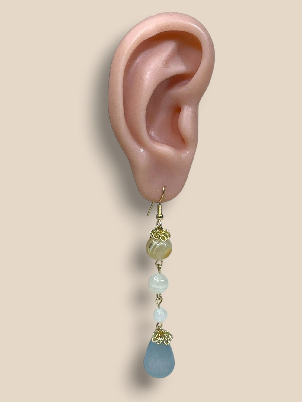 Серьги из оникса и агата