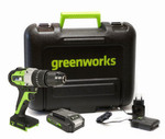 Дрель-шуруповерт аккумуляторная GREENWORKS GD24DD60K2 1х2 Ач 3704107UA