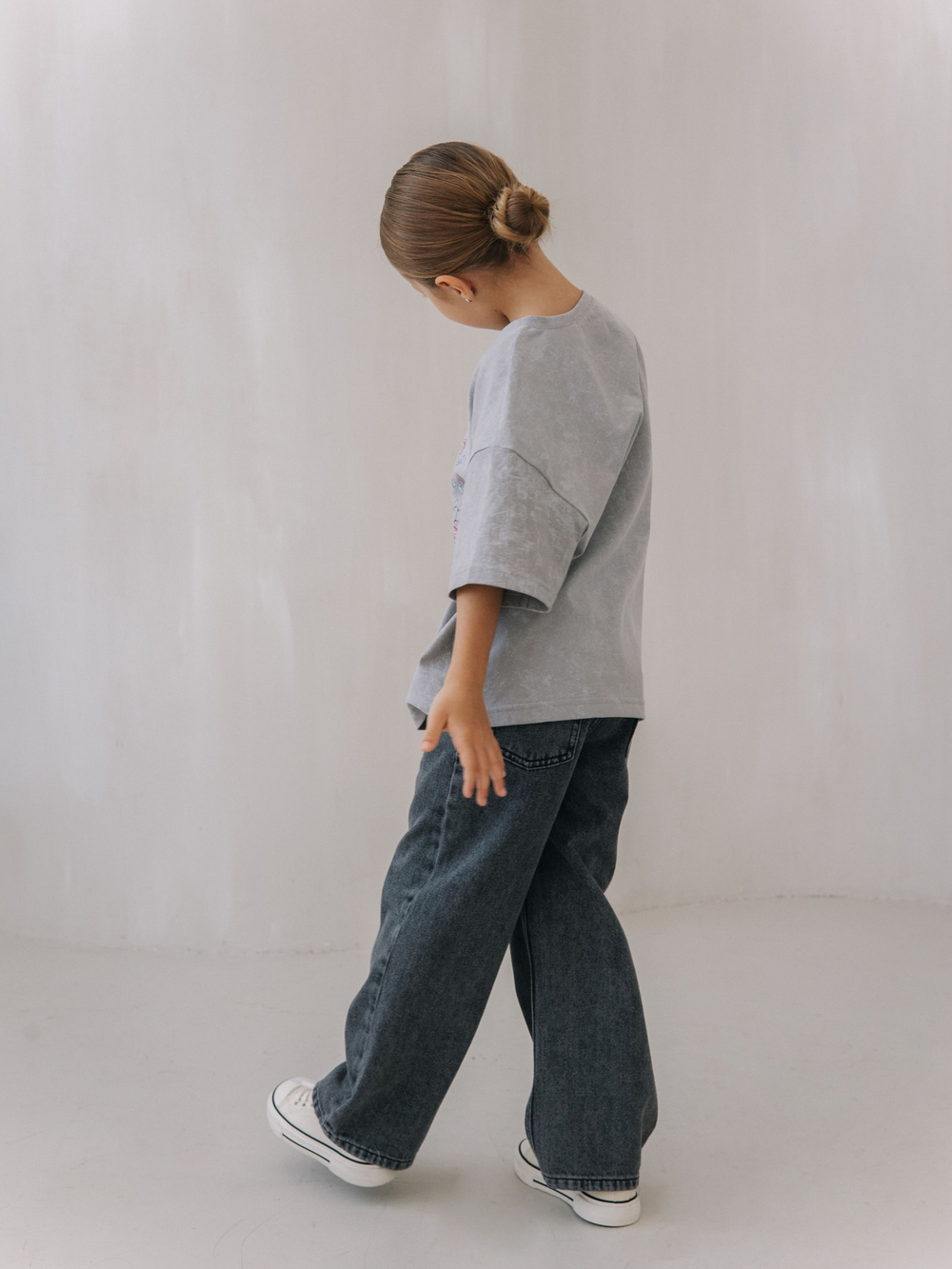 Джинсы Wide Leg, Серый