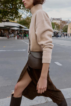 ZARA МИНИ-СУМКА С ПЛЕЧЕВЫМ РЕМНЕМ, КОРИЧНЕВЫЙ