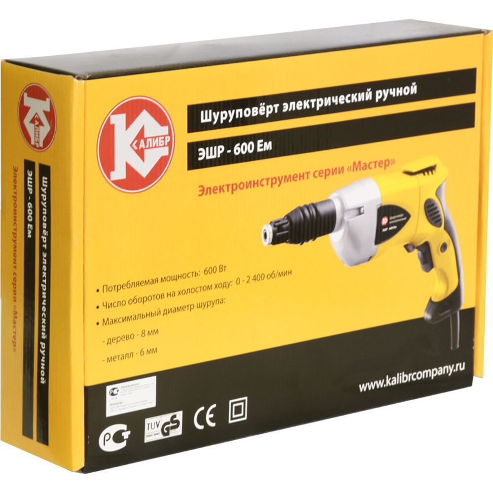 Шуруповерт электрический Калибр ЭШР-600Ем