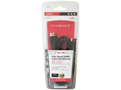 HDMI-кабель с Ethernet Vivanco High Speed, 1 м (47972)