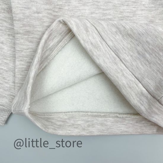 Свитшот из футера(с начесом) "Сердечки", Бежевый меланж