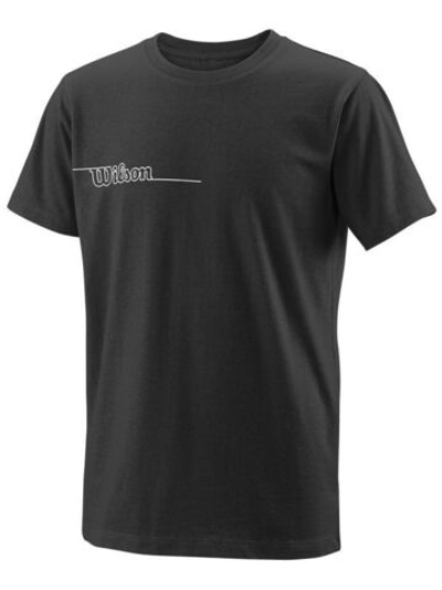 Футболка для мальчика теннисная Wilson Team II Tech Tee Youth - black