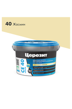 Затирка ЦЕРЕЗИТ СЕ 40 PREMIUM эластичная водоотталкивающая для швов жасмин 40 2кг