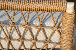 "Венеция" лаунж-зона из искусственного ротанга, цвет соломенный