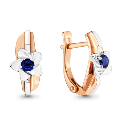 942154к Серьги из Золота с сапфирами