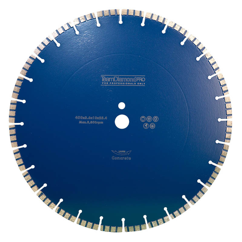 Диск алмазный 400x3,6x25,4 TeamDiamondPro Standart Q по бетону 774001
