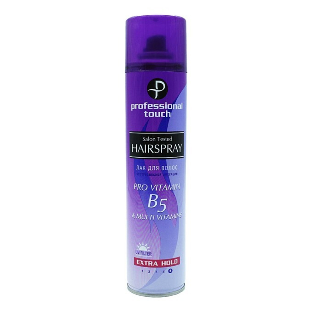 Professional Touch Лак для волос Pro Vitamin B5 & Multi Vitamins, экстра сильная фиксация, 265 мл