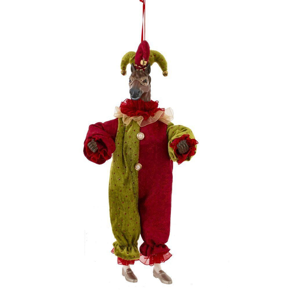 GAEM Игрушка набивная подвес "Лошадь-клоун", L16 W9 H36/24 см