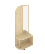 Вешалка с багажницей и зеркалом Лайт ( Light ) С-ВБЗ-80