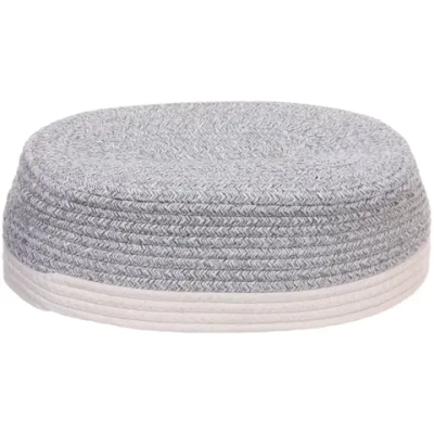 Корзинка плетёная интерьерная «ЭЛИНГАРТ», цвет серый/белый, 33*28*12см, (лейбл селфи)