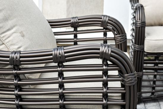 "Ницца" лаунж-зона из искусственного ротанга, цвет бронзовый