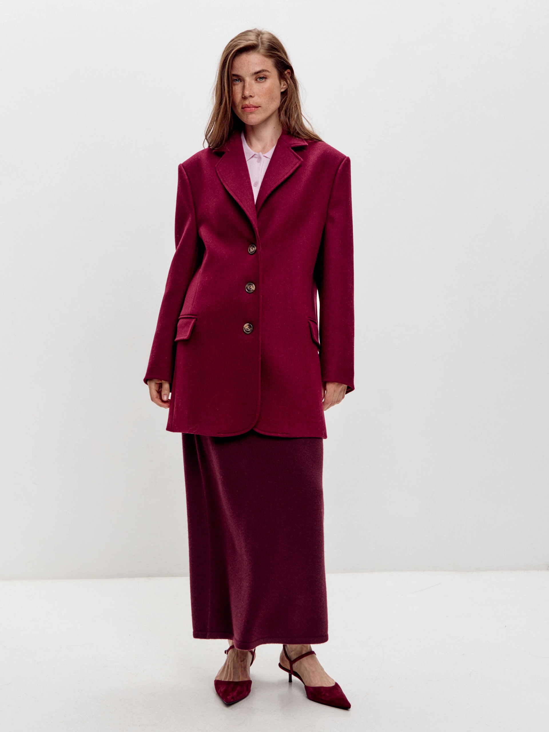 Жакет-пальто из шерсти