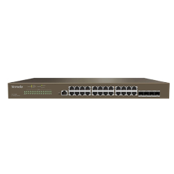 Коммутатор TENDA TEG5328F Коммутатор L3 управляемый в стойку 24-Ports 10 / 100 / 1000Base-T + 4-Ports 1000 Base-X SFP