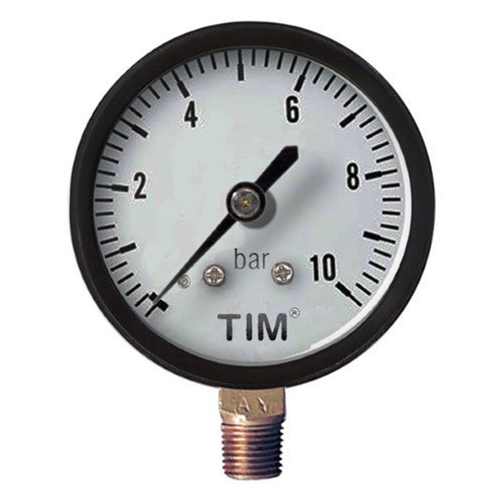 Манометр радиальный 1/4" - 10 бар TIM